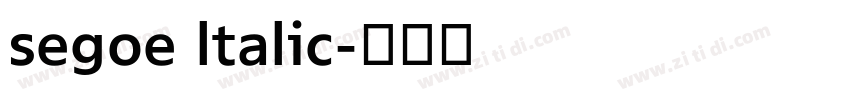 segoe ltalic字体转换